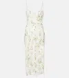 Monique Lhuillier Floral Lace Corset Dress In Neutral