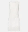 Monique Lhuillier Floral Lace Minidress In White