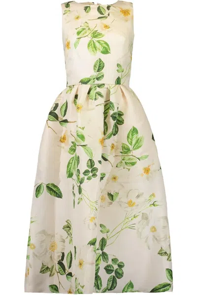 Monique Lhuillier Floral-print Maxi Dress In Multi