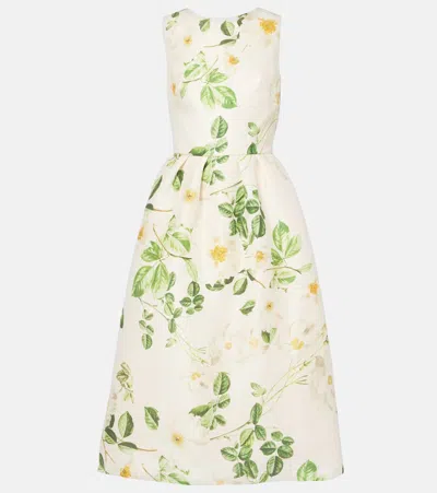 Monique Lhuillier Midikleid Aus Seidensatin In Weiss