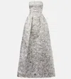Monique Lhuillier Jacquard Bustier Gown
