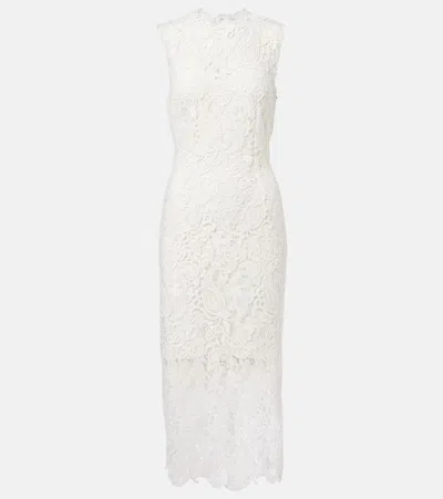 Monique Lhuillier Lace Midi Dress