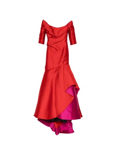 Monique Lhuillier Lhuillier Gown In Red