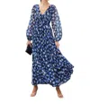 Monique Lhuillier Melanie Maxi Dress In Blue In Blue