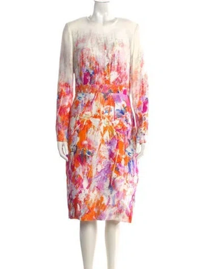 Pre-owned Monique Lhuillier Nylon Knee-length Dress In Multicolor