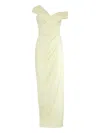 Monique Lhuillier Off-shoulder Maxi Dress In Green
