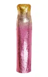 Monique Lhuillier Ombre Sequined Column Gown In Pink