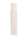 Monique Lhuillier Peony Lace Dress In White