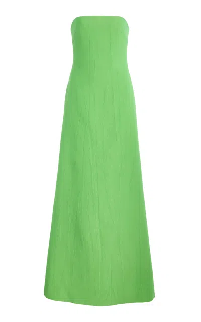 Monique Lhuillier Strapless Cotton Blend A-line Gown