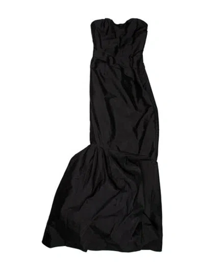 Pre-owned Monique Lhuillier Strapless Long Dress In Blue