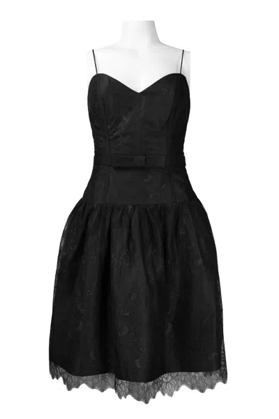 Monique Lhuillier Women's Spaghetti Strap Puff Short Dress In Black
