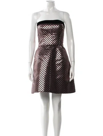 Pre-owned Monique Lhuillier Wool Mini Dress