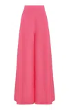 Monique Lhuillier Wool Silk Palazzo Pants In Pink