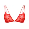 Monique Morin Lingerie Women's Amphitrite Bralette Fire Red In Red