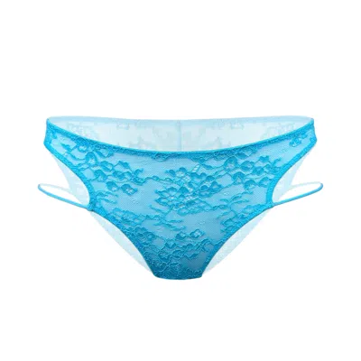 Monique Morin Lingerie Women's Amphitrite Low Rise Cheeky Panty Blue Flame
