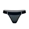 Monique Morin Lingerie Women's Black Vertigo Banded Thong In Black