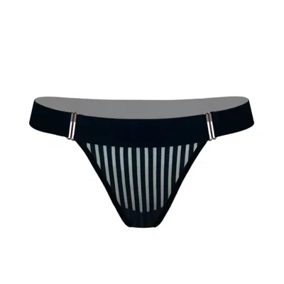 Monique Morin Lingerie Women's Black Vertigo Banded Thong