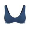 Monique Morin Lingerie Women's Blue Core Scoop Neck Bralette Dark Denim In Blue