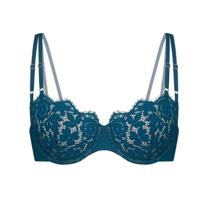 Monique Morin Lingerie Women's Blue Frisson Balconette Bra Tourmaline