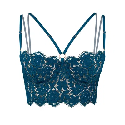 Monique Morin Lingerie Women's Blue Frisson Bustier Tourmaline