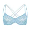 Monique Morin Lingerie Women's Blue Rush Sweetheart Bra Moonlit