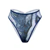 Monique Morin Lingerie Women's Blue Storm High Waisted Cheeky In Blue