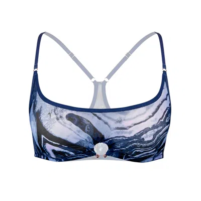 Monique Morin Lingerie Women's Blue Storm Scoop Neck Bralette