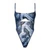 Monique Morin Lingerie Women's Blue Storm Wired Bodysuit In Blue