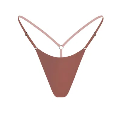 Monique Morin Lingerie Women's Brown Caress Micro-g String Sugar