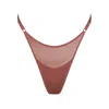Monique Morin Lingerie Women's Brown Core Adjustable Thong Sugar In Brown