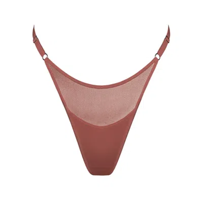 Monique Morin Lingerie Women's Brown Core Adjustable Thong Sugar