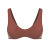 Monique Morin Lingerie Women's Brown Core Scoop Neck Bralette Sugar In Brown