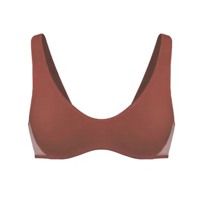 Monique Morin Lingerie Women's Brown Core Scoop Neck Bralette Sugar
