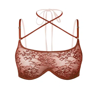 Monique Morin Lingerie Women's Brown Rush Wired Bra Sugar