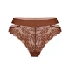 Monique Morin Lingerie Women's Brown Wild Lace Cheeky Salted Caramel In Brown