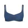 Monique Morin Lingerie Women's Caress Sweetheart Bralette Dark Denim Blue In Blue