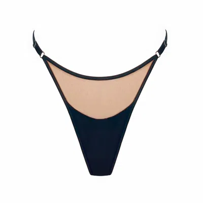 Monique Morin Lingerie Women's Core Ajustable Thong Black