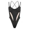 Monique Morin Lingerie Women's Core Illusion Bodysuit Black In Black