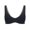 Monique Morin Lingerie Women's Core Scoop Neck Bralette Black In Black