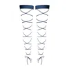 Monique Morin Lingerie Women's Crisscross Stay Up Dark Denim Blue In Blue