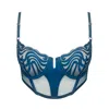 Monique Morin Lingerie Women's Echo Bustier Abyss Blue In Blue