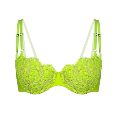 Monique Morin Lingerie Women's Frisson Balconette Bra Acid Green