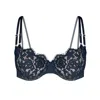 Monique Morin Lingerie Women's Frisson Balconette Bra Black In Black