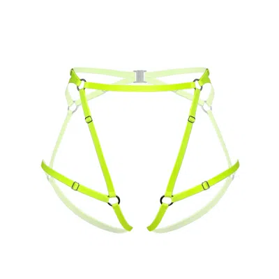 Monique Morin Lingerie Women's Frisson Harness Acid Green
