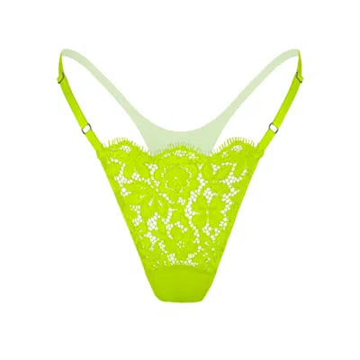 Monique Morin Lingerie Women's Frisson Micro-g Thong Acid Green