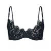 Monique Morin Lingerie Women's Frisson Scoop Demi Bra Black In Black