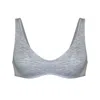 Monique Morin Lingerie Women's Grey Core Scoop Neck Bralette Fog In Grey