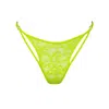 Monique Morin Lingerie Women's Hologram Adjustable Thong Acid Green