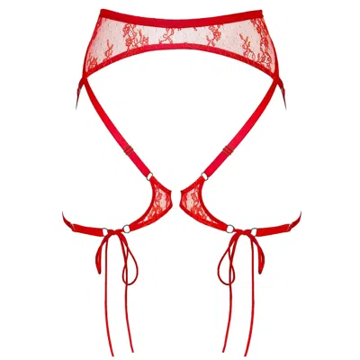 Monique Morin Lingerie Women's Moonstruck Lace Harness Fire Red