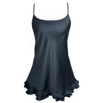 Monique Morin Lingerie Women's Moonstruck Satin Chemise Black